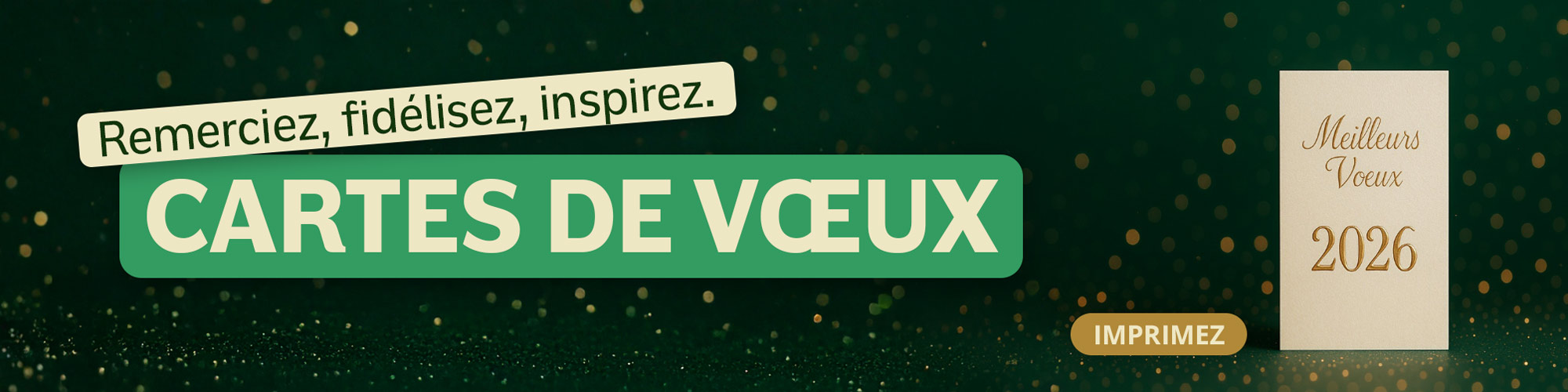 Cartes de voeux 2026 avec impression personnalisée pour entreprise et professionnel