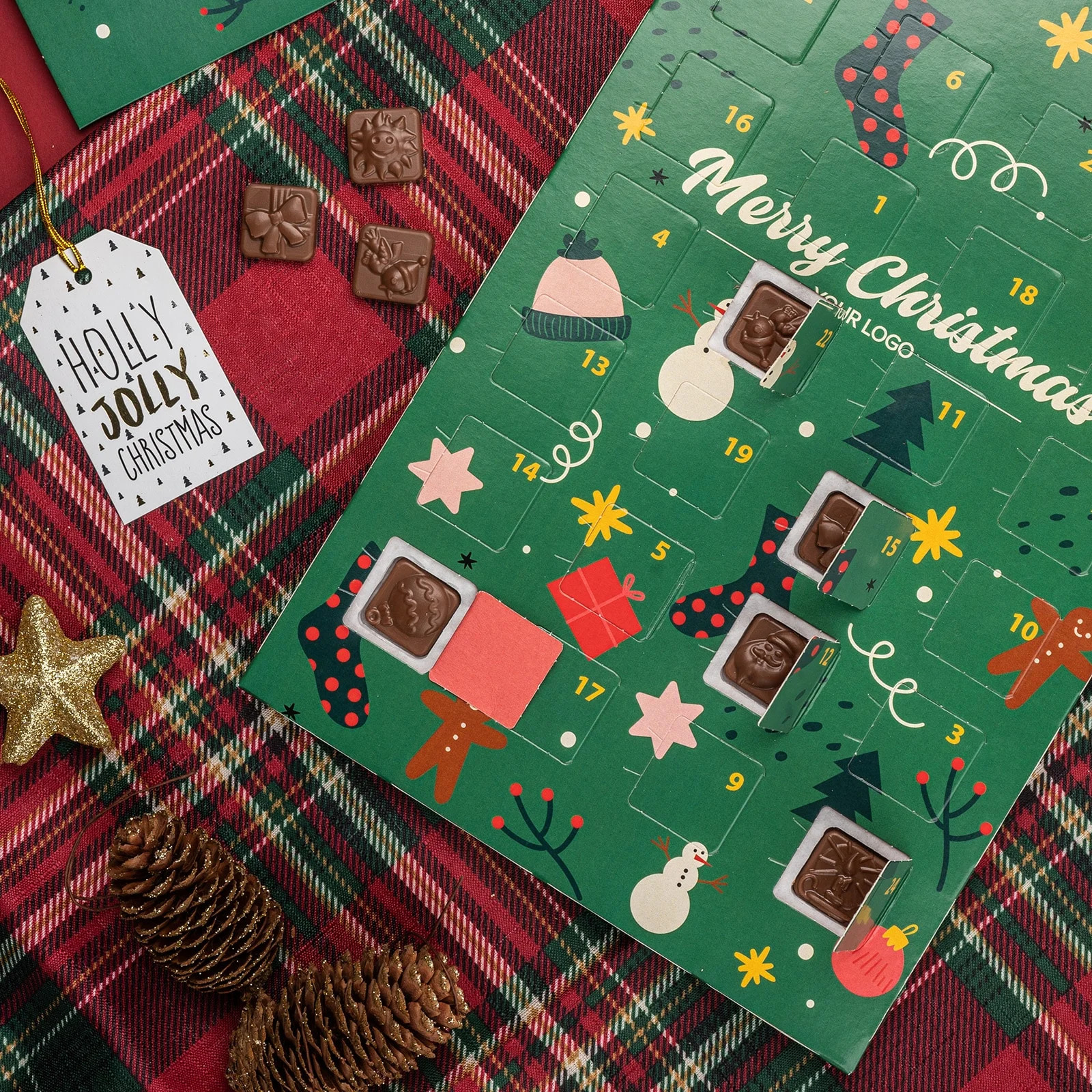 Calendrier de l’Avent en chocolat personnalisable