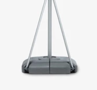 Base lestable carr&eacute; vu de face