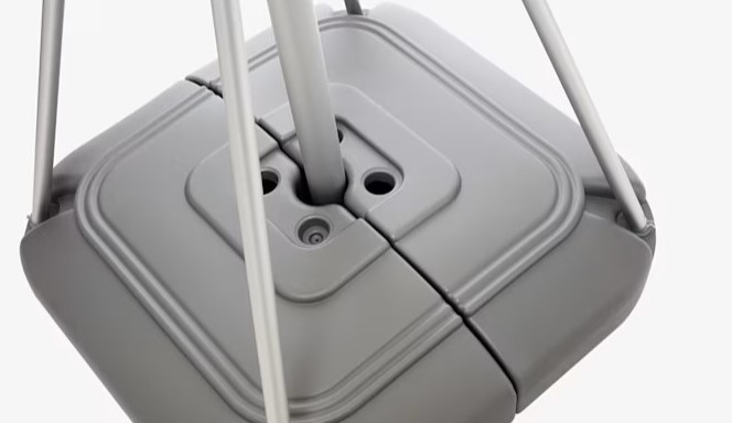 Base lestable carr&eacute; vu de dessus