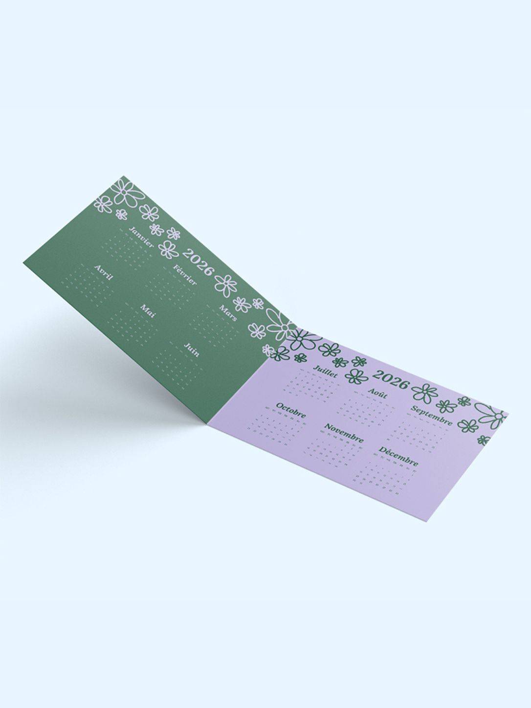 calendrier depliant