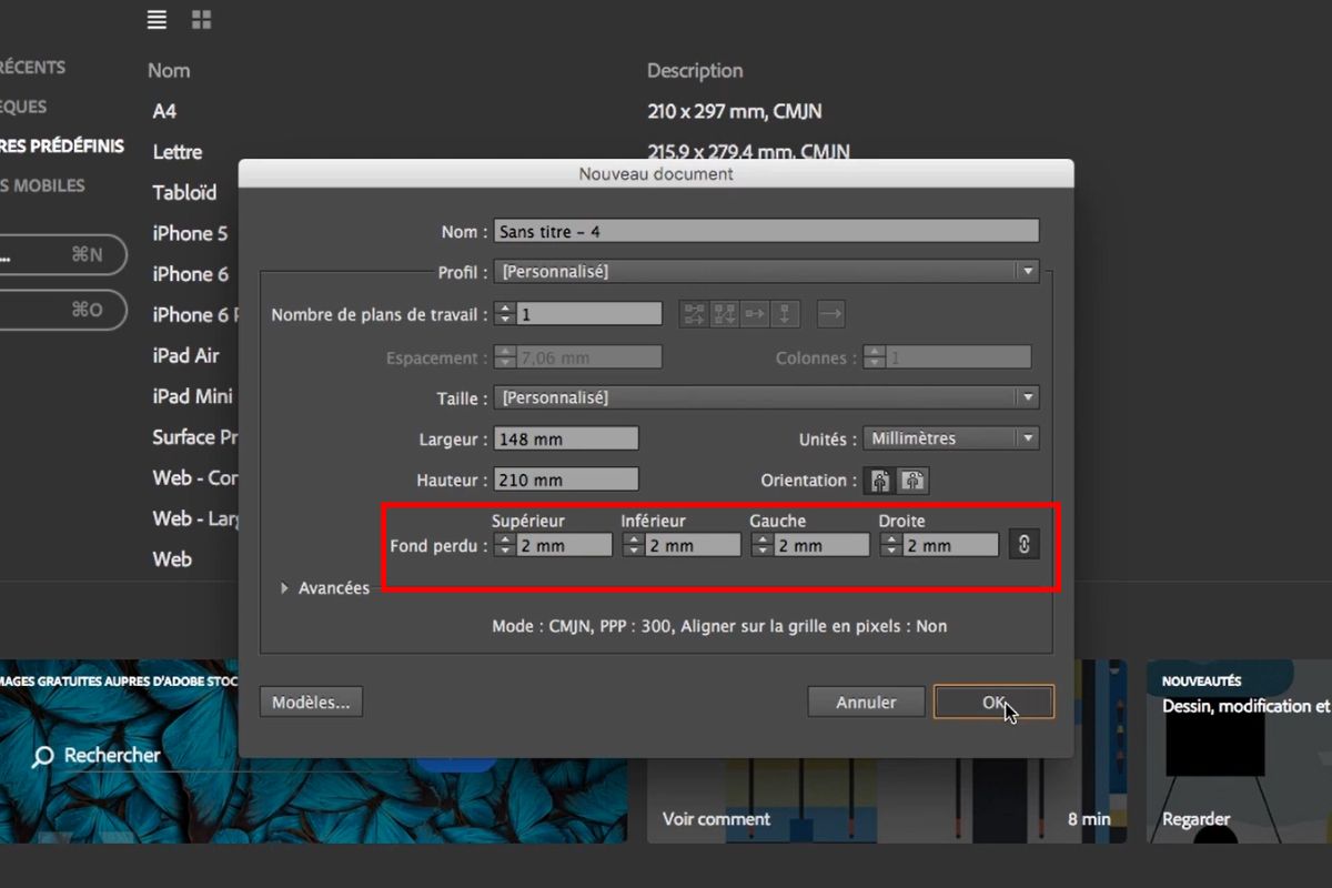 cr&eacute;er fichier sur illustrator