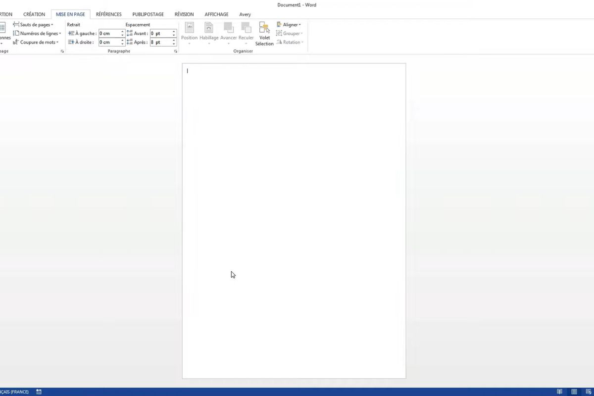cr&eacute;er un fichier sur word