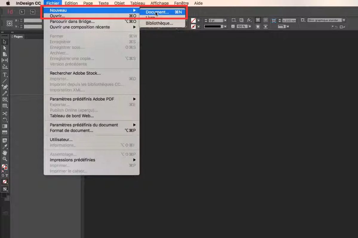 cr&eacute;er fichier impression indesign