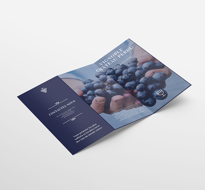 Dépliant 3 volets ouverts