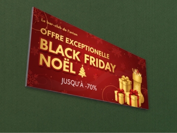 Panneau PVC pour Noël et black friday