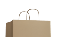 Sac papier, avec poignées torsadées