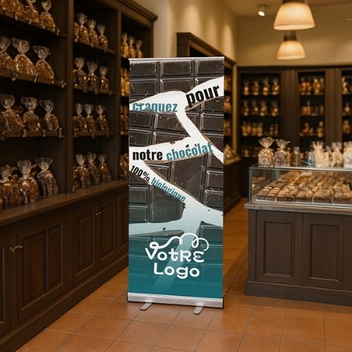 Exemple de roll up dans une chocolaterie