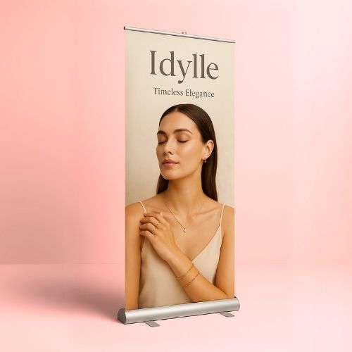 Exemple de roll up effet premium pour marque de luxe