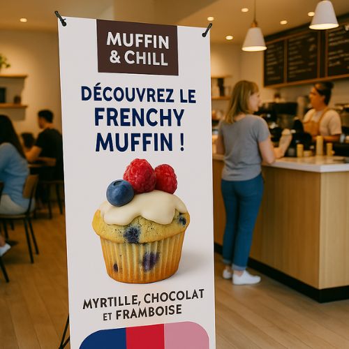 Exemple de x-banner dans un café